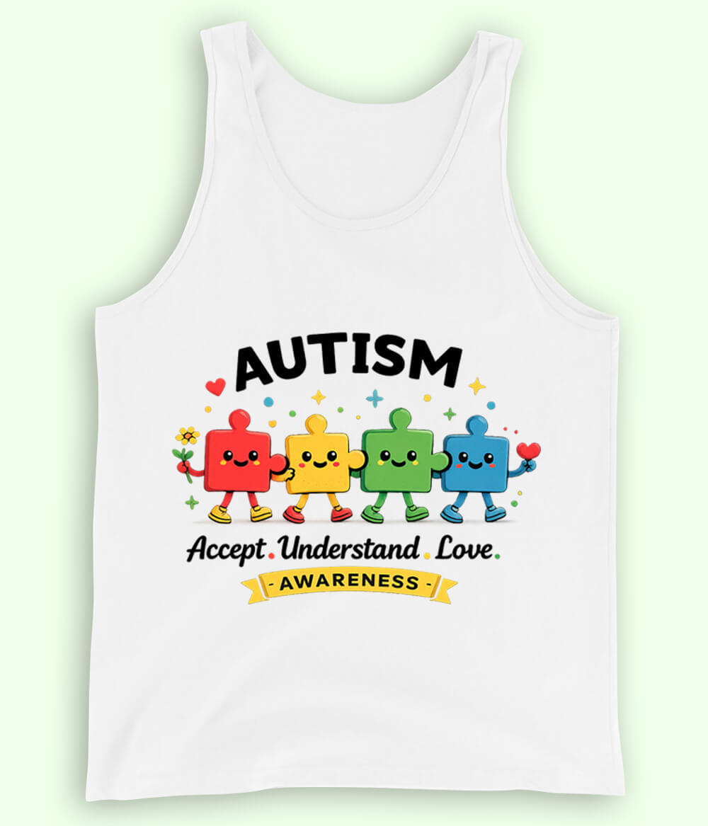 Autism Accept Understand Love Tanktop (Unisex)