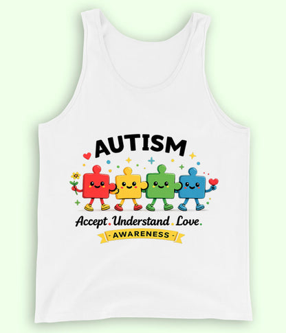 Autism Accept Understand Love Tanktop (Unisex)