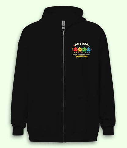 Autism Accept Zipper Hoodie (Unisex)