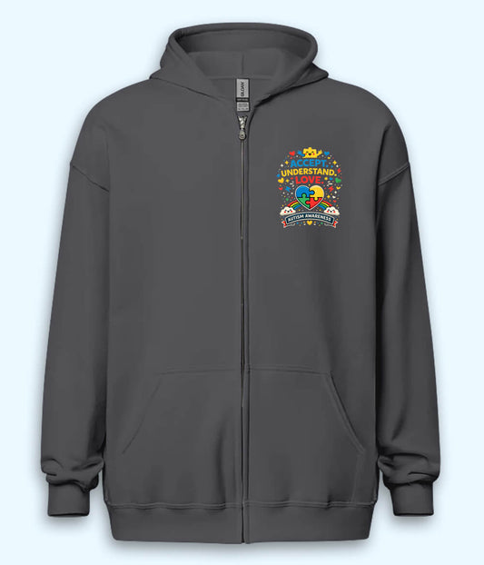 Autism Awareness Zipper Hoodie (Unisex)