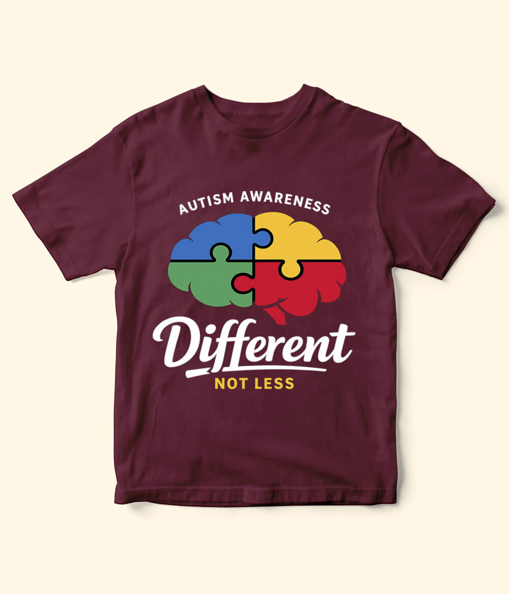 Autism Different Not Less Kids T-Shirt (Unisex)