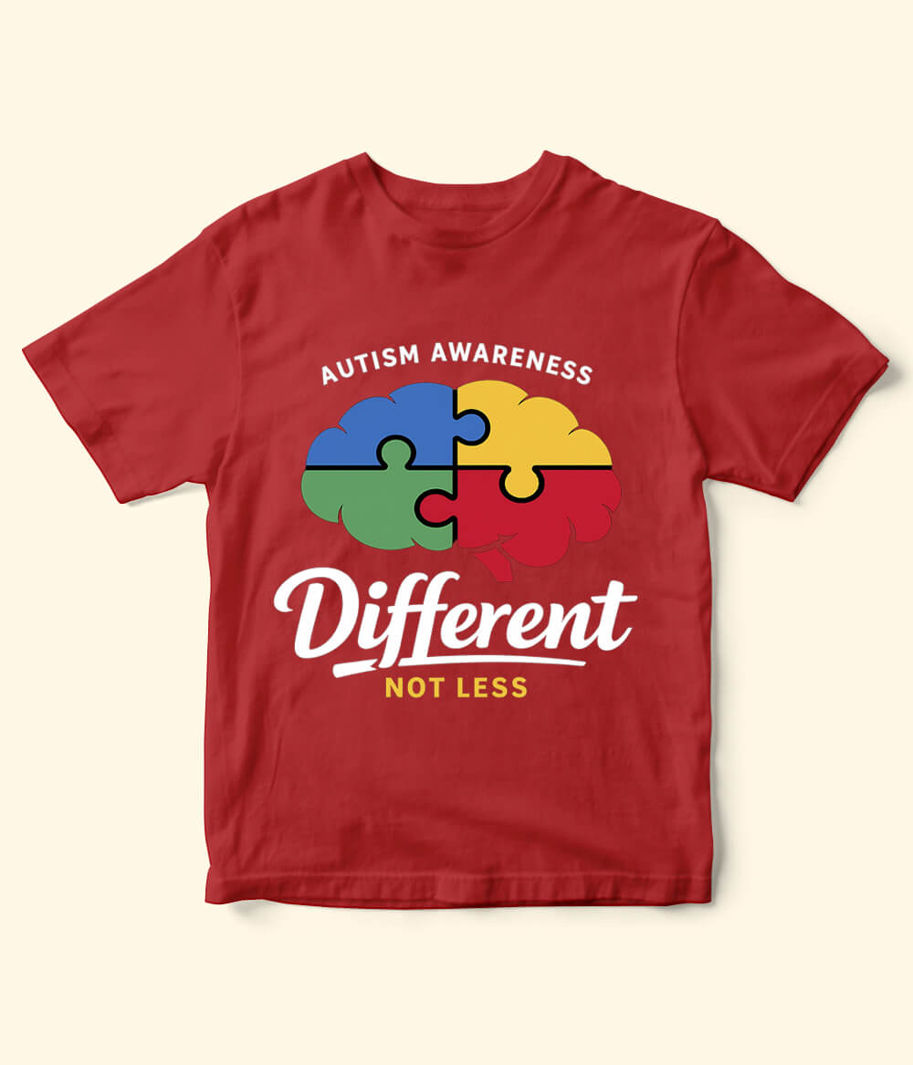 Autism Different Not Less Kids T-Shirt (Unisex)