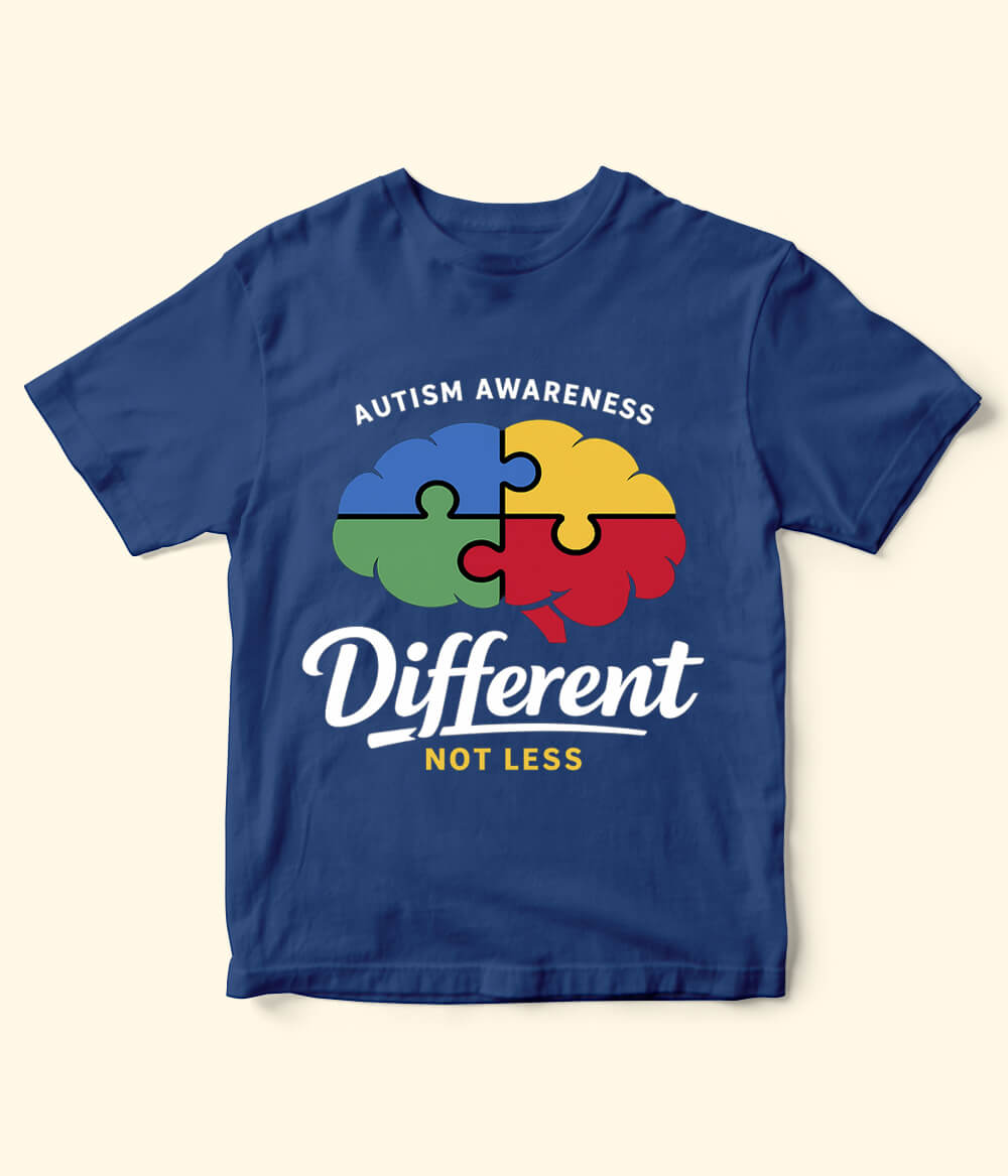 Autism Different Not Less Kids T-Shirt (Unisex)