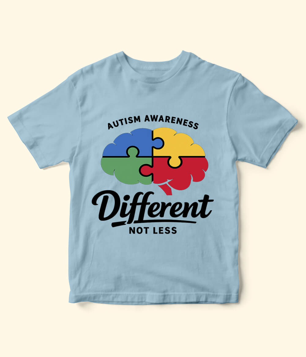 Autism Different Not Less Kids T-Shirt (Unisex)