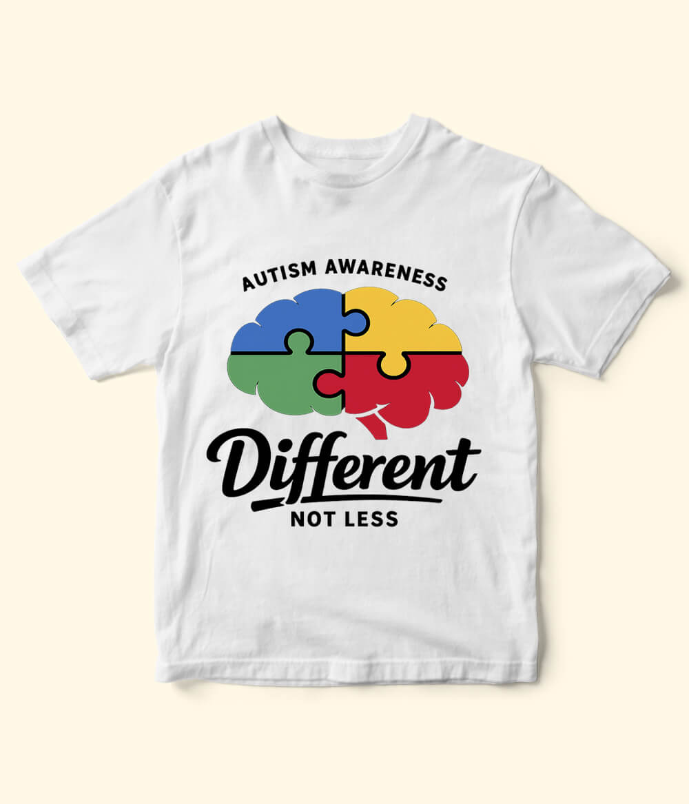 Autism Different Not Less Kids T-Shirt (Unisex)
