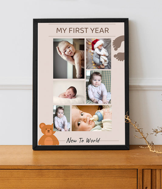 Baby's One Year Journey Frame | Customizable Photo Frame