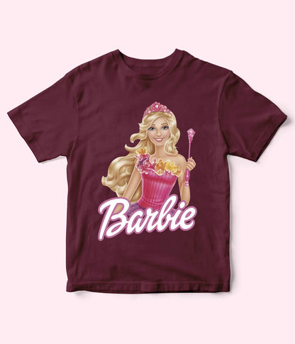 Barbie Maroon Shirt for Girls