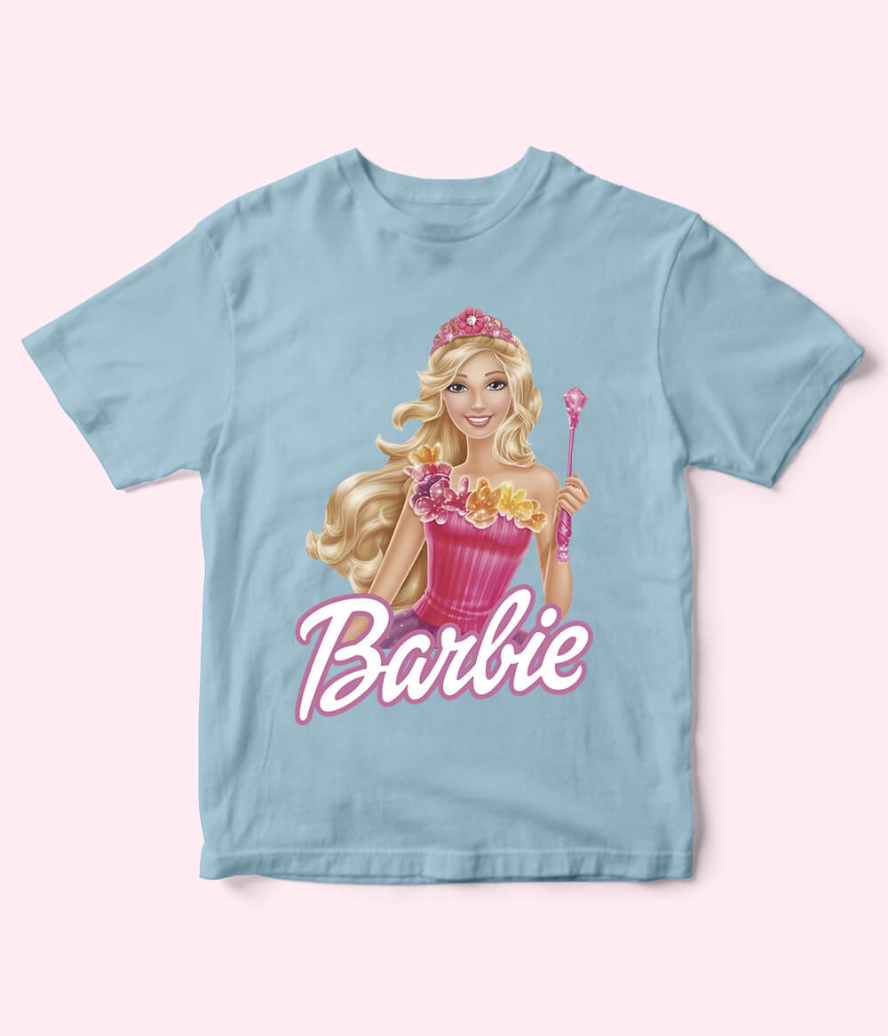 Barbie Sky Blue Shirt for Girls