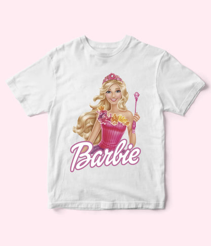 Barbie White Shirt for Girls