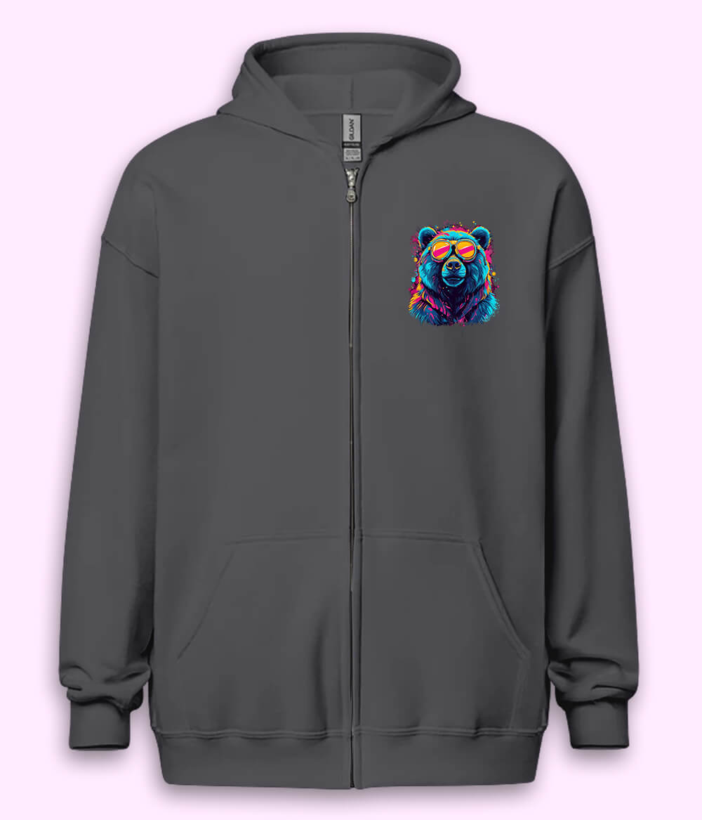 Bear Zipper Hoodie (Unisex)