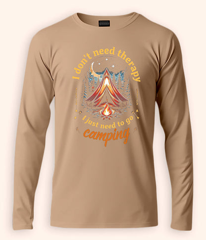 Camping Therapy Long Sleeve T-Shirt (Unisex)