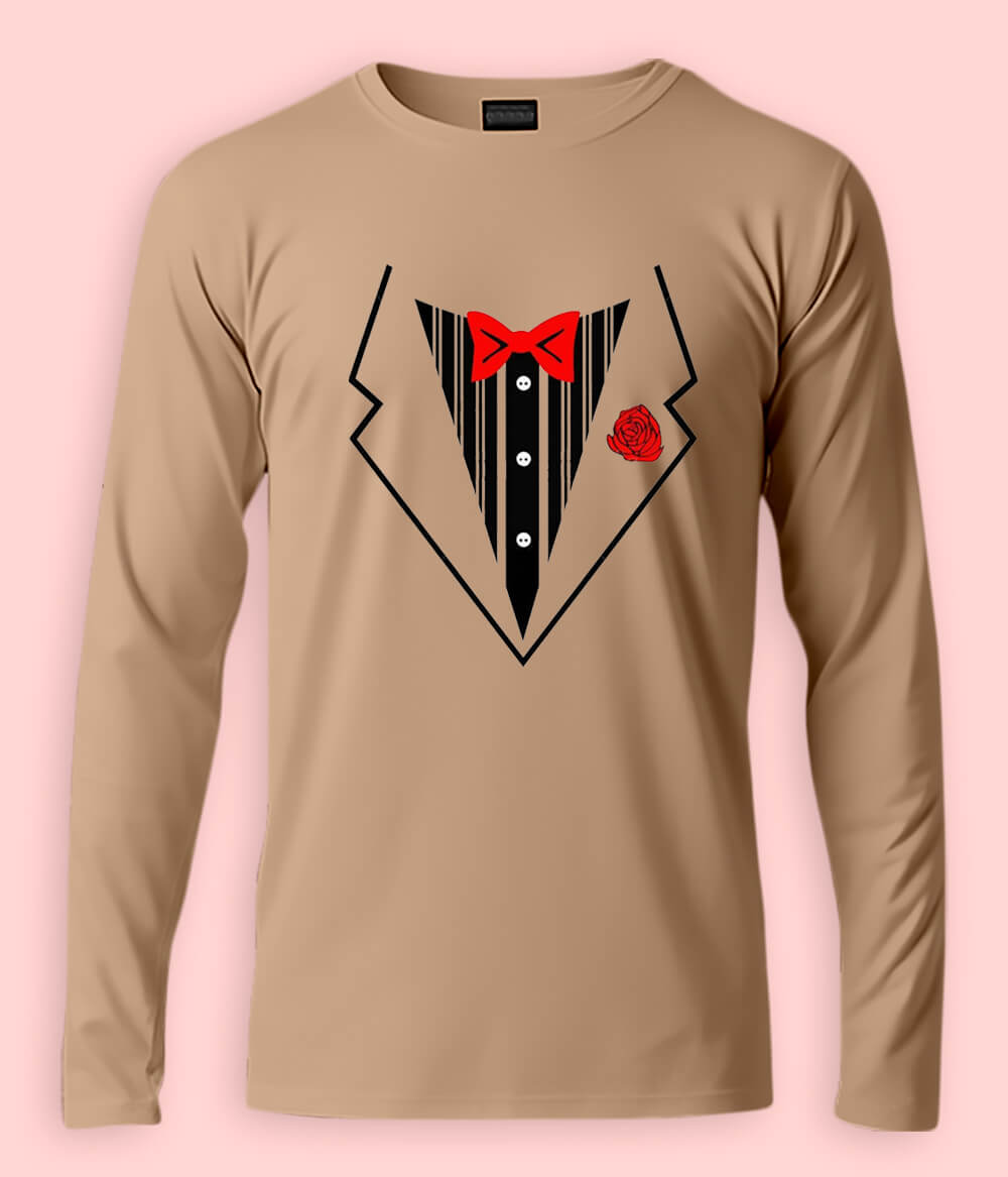 Long Sleeve Tuxedo Tee