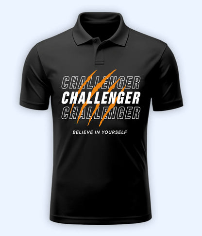 Charcoal Grey Believe in Yourself Polo T-Shirt