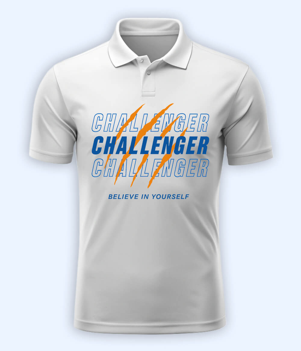 White Believe in Yourself Polo T-Shirt