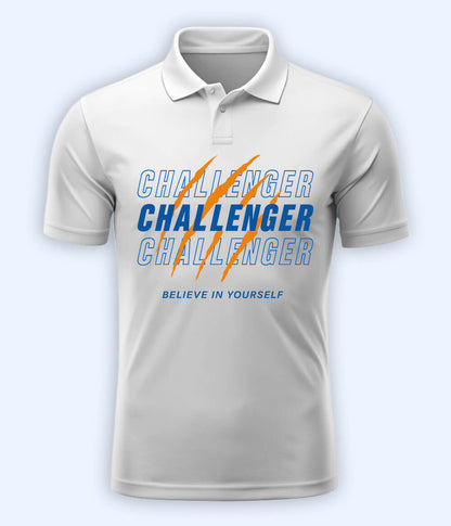 White Believe in Yourself Polo T-Shirt