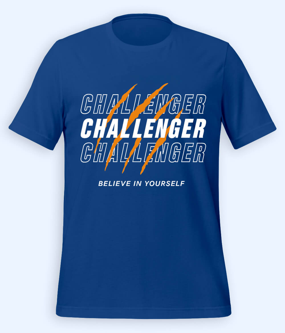 Royal Blue Believe in Yourself T-Shirt (Unisex)