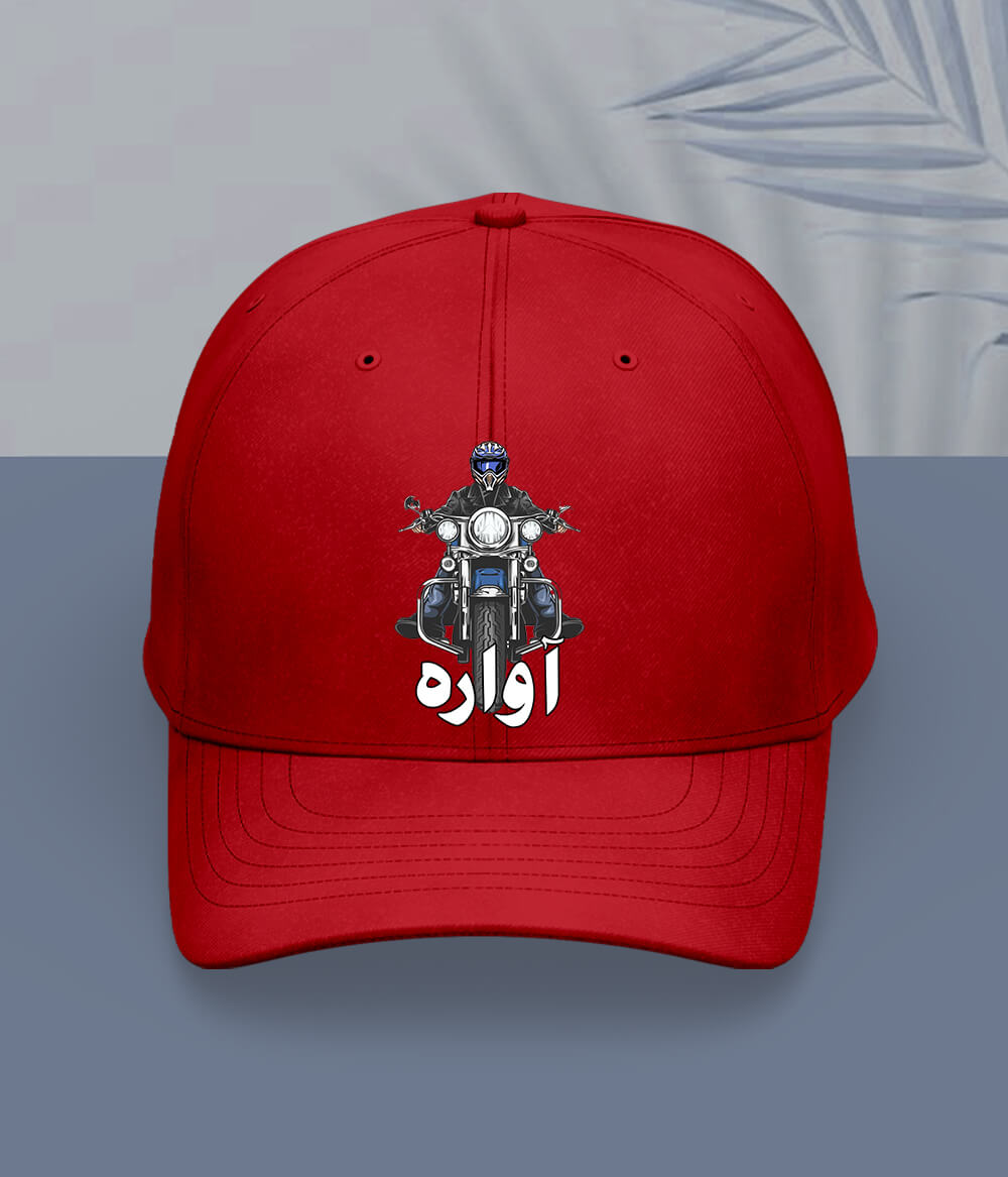 Red Biker Cap