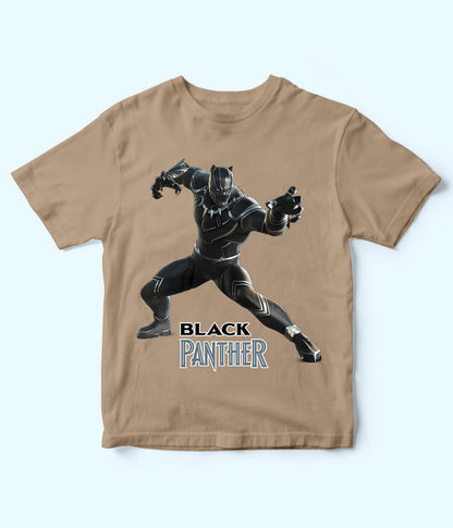 Black Panther Beige T-Shirt for Boys