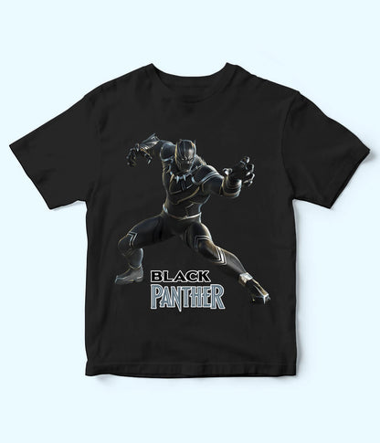 Black Panther Black T-Shirt for Boys
