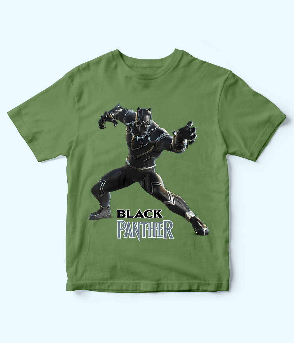 Black Panther Knorr Green T-Shirt for Boys