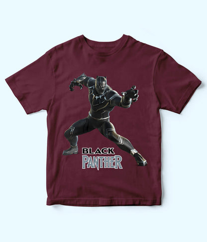Black Panther Maroon T-Shirt for Boys