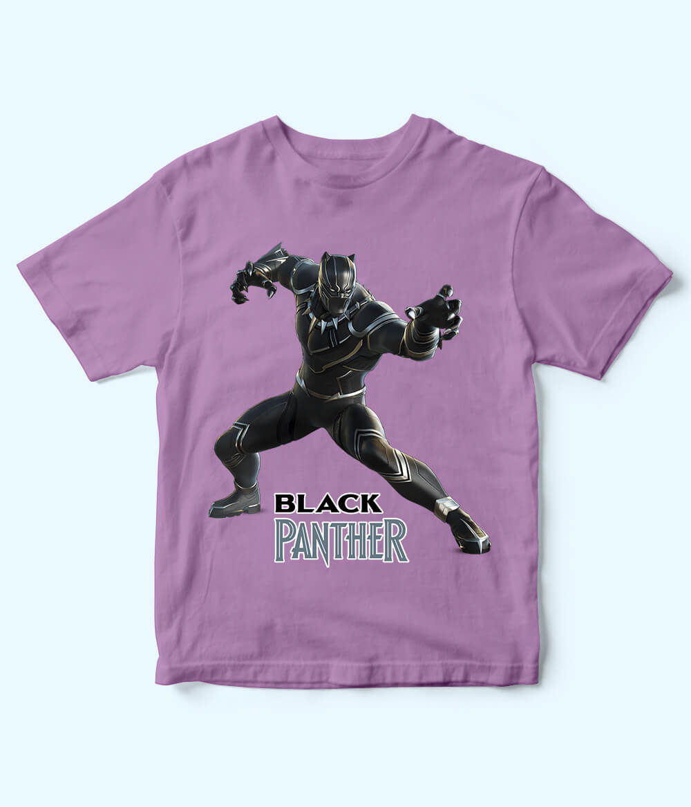 Black Panther Purple T-Shirt for Boys