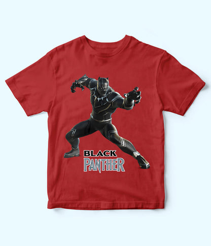 Black Panther Red T-Shirt for Boys