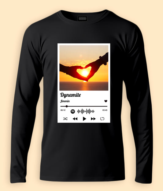 Personalized Spotify Music Code Long Sleeve T-Shirt (Unisex)