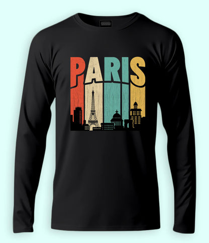 Eiffel Tower Long Sleeve T-Shirt (Unisex)