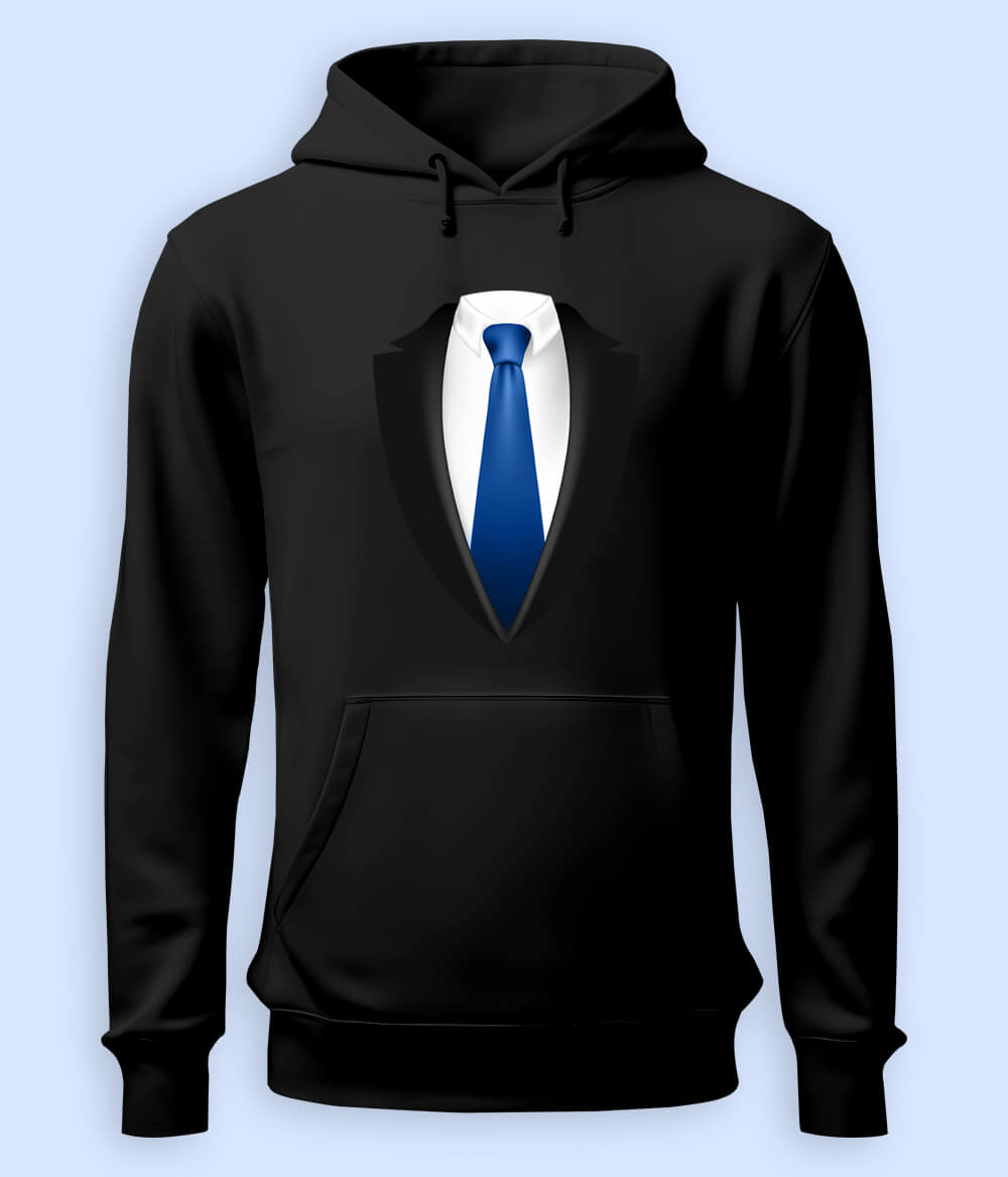 Formal Suit Graphic Hoodie