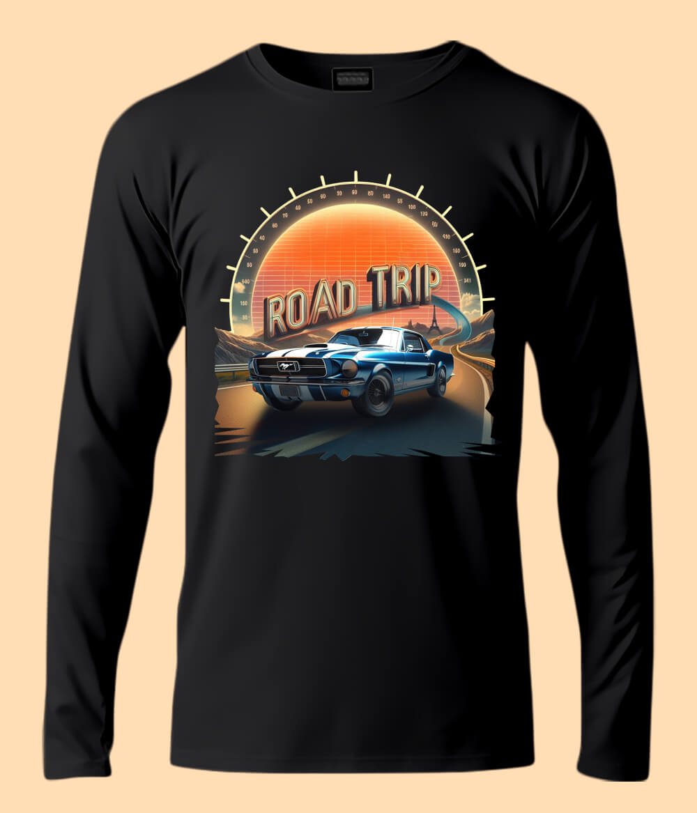 Road Trip Picnic Adventure Route Long Sleeve T-Shirt