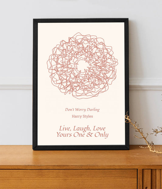 Blossom Song Dedication Frame | Customizable Lyrics Art