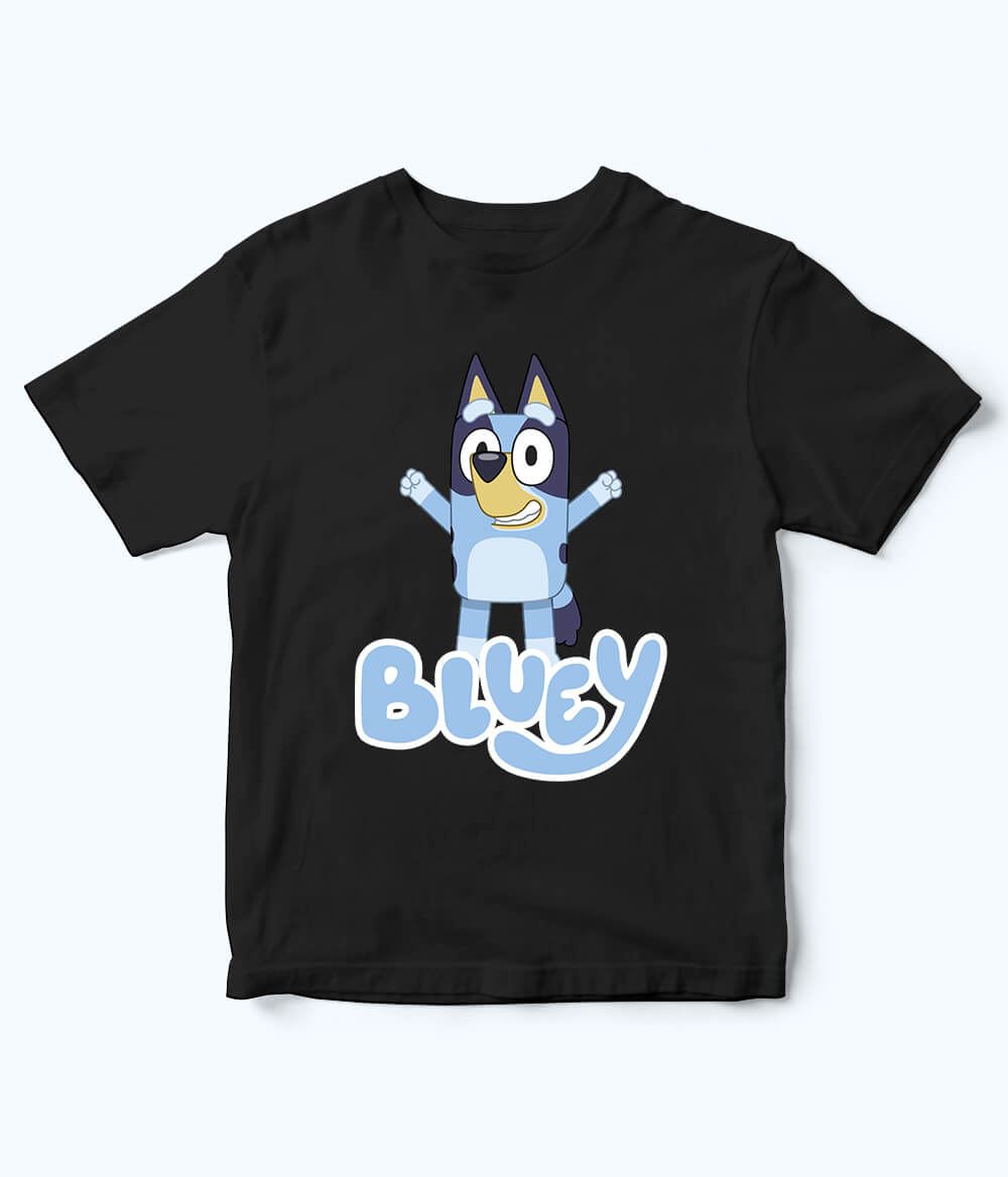Bluey Black Shirt for Kids