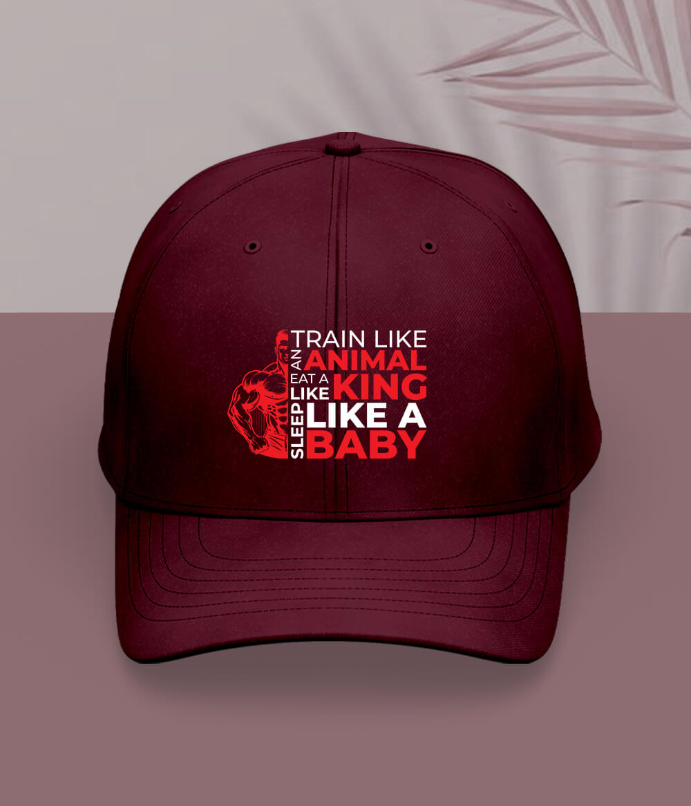 Maroon Body Builder Cap