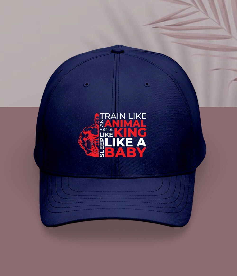 Navy Blue Body Builder Cap
