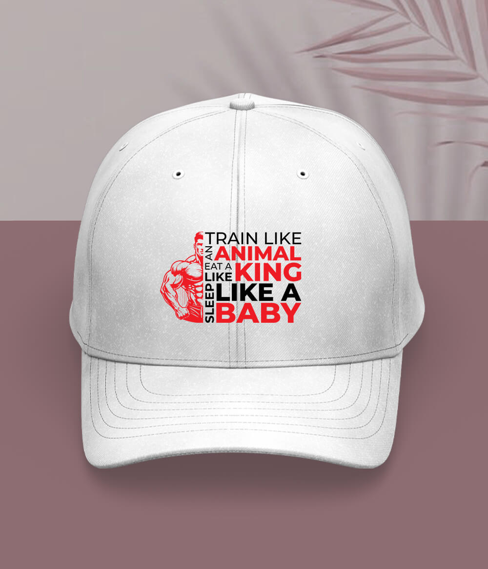 White Body Builder Cap