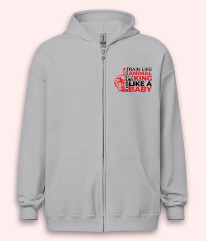 Body Builder Zipper Hoodie (Unisex)