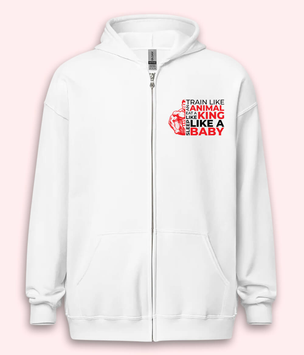 Body Builder Zipper Hoodie (Unisex)