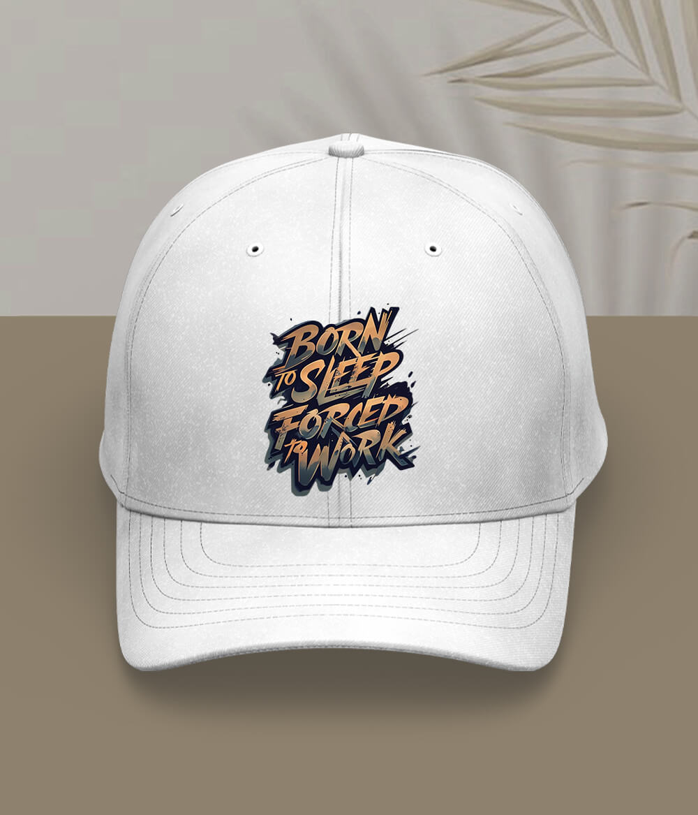White Born To Sleep Cap