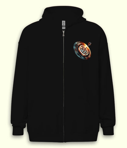 Bullseye Target Zipper Hoodie (Unisex)