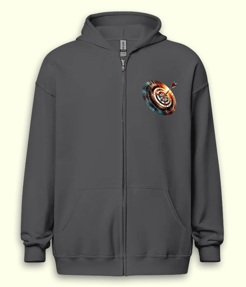 Bullseye Target Zipper Hoodie (Unisex)