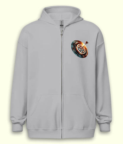 Bullseye Target Zipper Hoodie (Unisex)