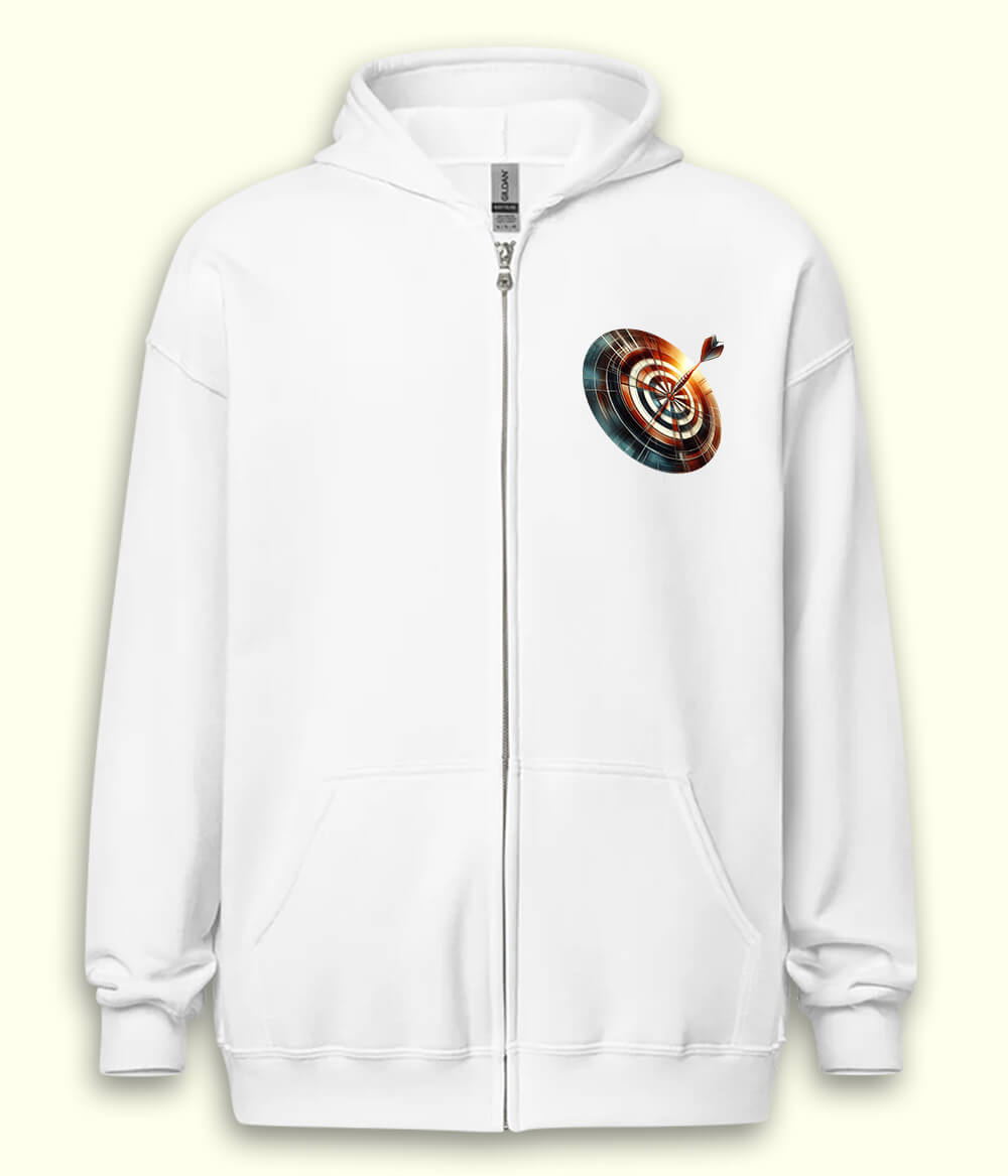 Bullseye Target Zipper Hoodie (Unisex)