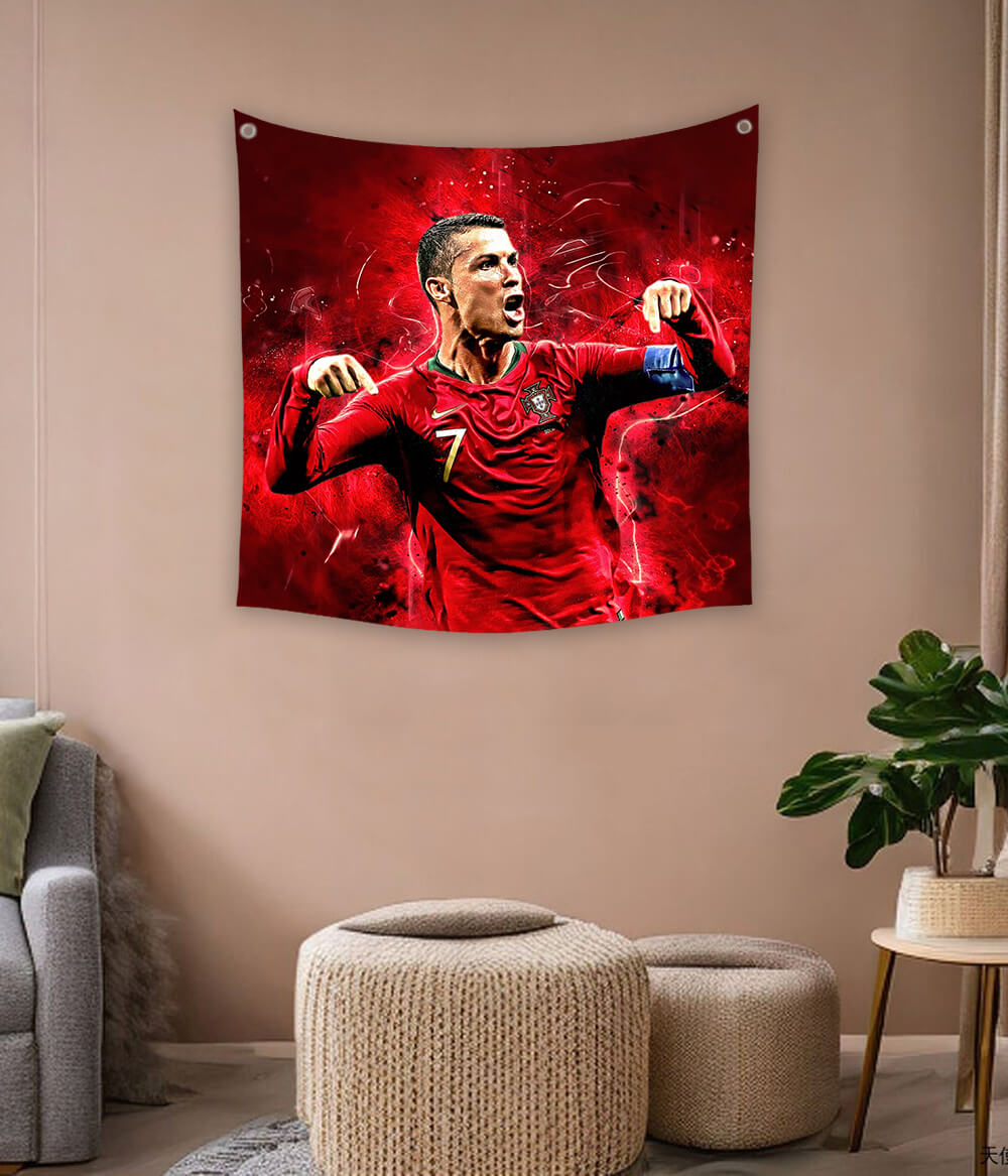 CR7 Cristiano Ronaldo Football Legend Tapestry