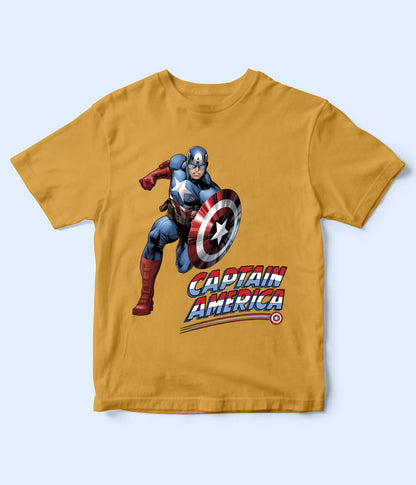 Captain America Kids Mustard T-Shirt