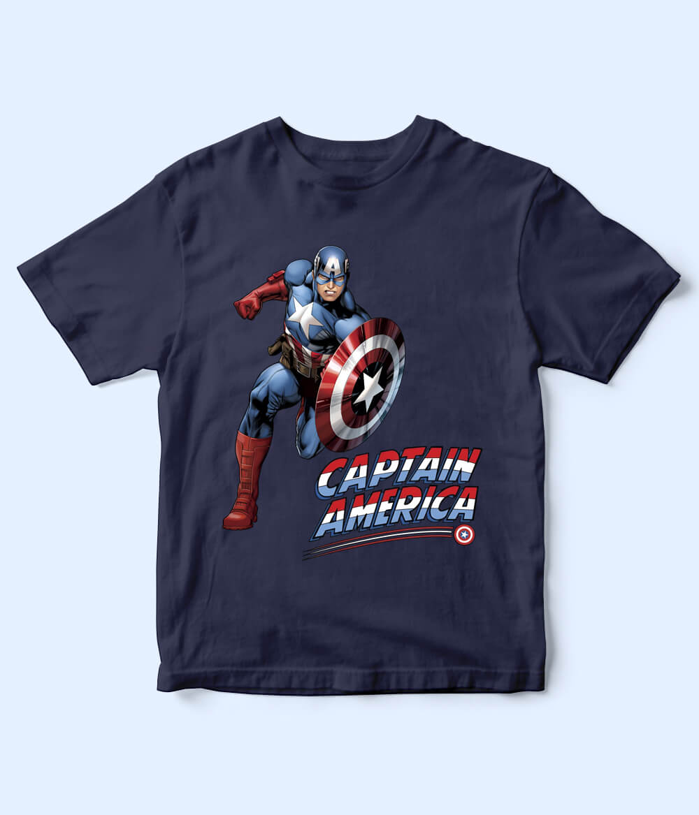 Captain America Kids Navy T-Shirt