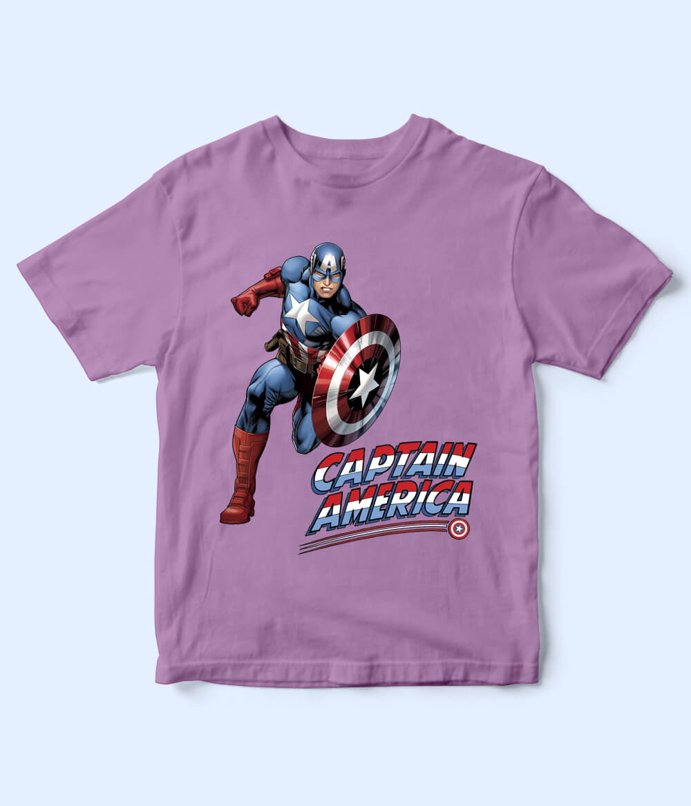 Captain America Kids Purple T-Shirt