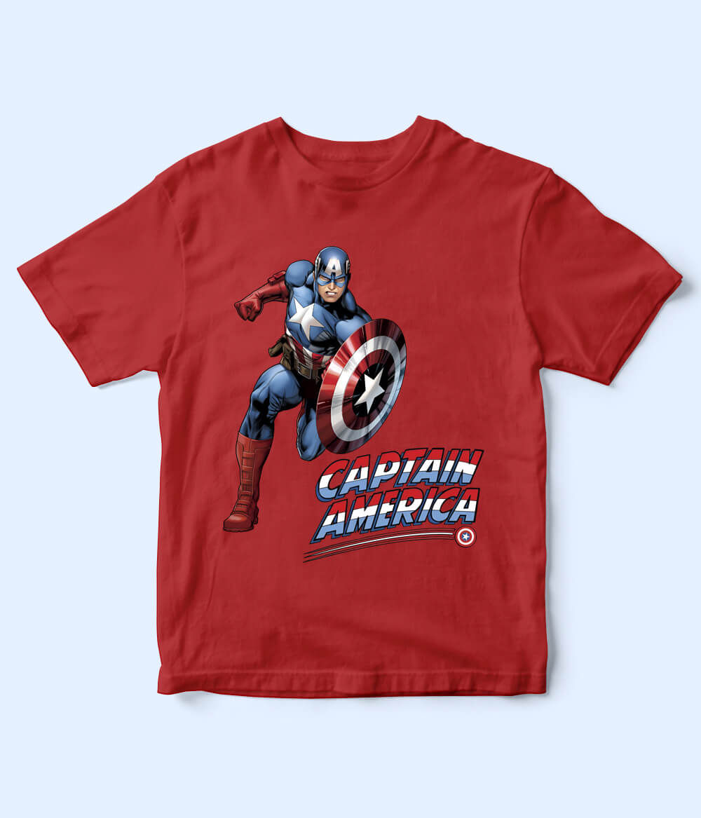 Captain America Kids Red T-Shirt