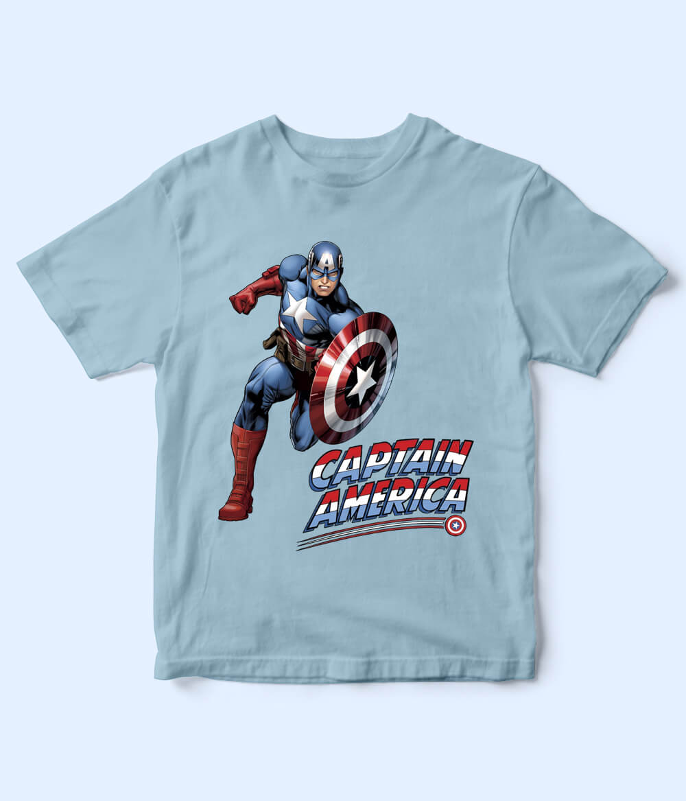 Captain America Kids Sky Blue T-Shirt
