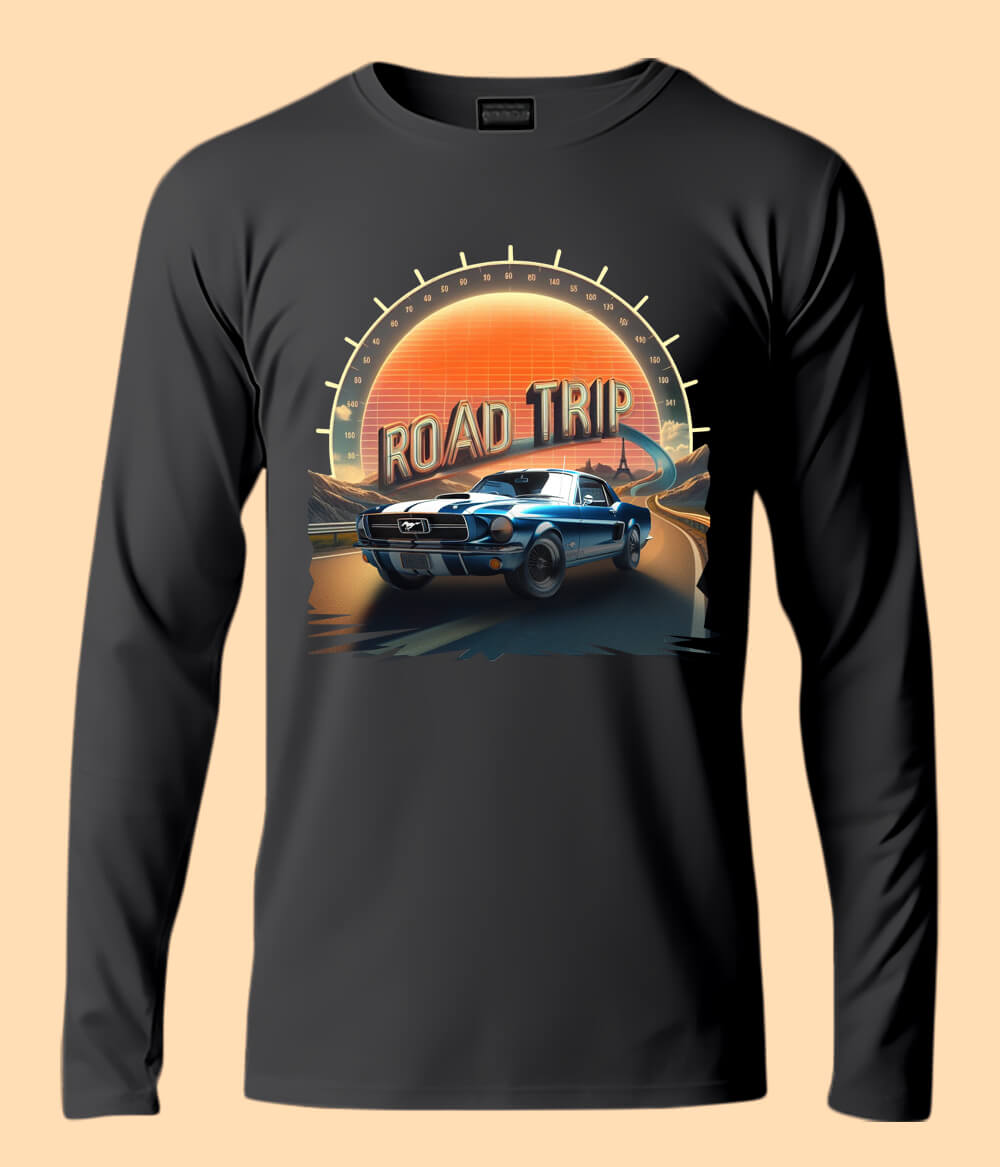 Road Trip Picnic Adventure Route Long Sleeve T-Shirt